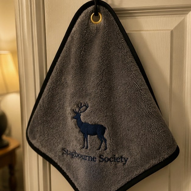Golf towels with logo — customer photo