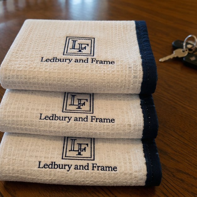 Personalized golf towels — customer photo